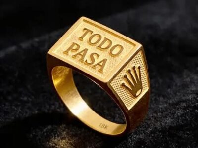 Anillo oro 18k rolex todo pasa 8gr